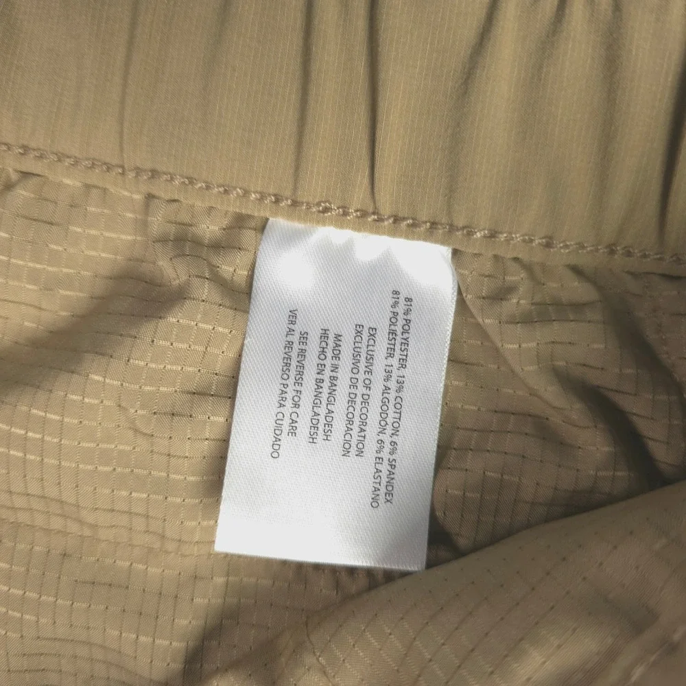 New Banana Republic Mens Comfort Flat Front Shorts Elmwood Tan Stretch 40